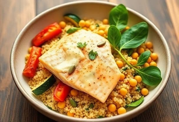 Quinoa Bowl met Gerookte Makreel