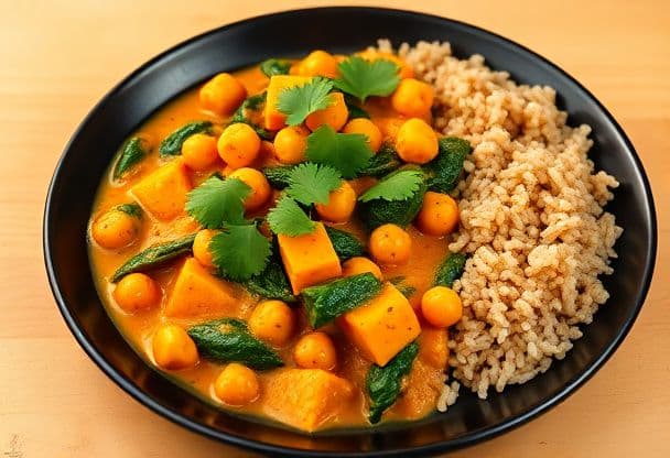 Snelle Vegetarische Curry met Kikkererwten