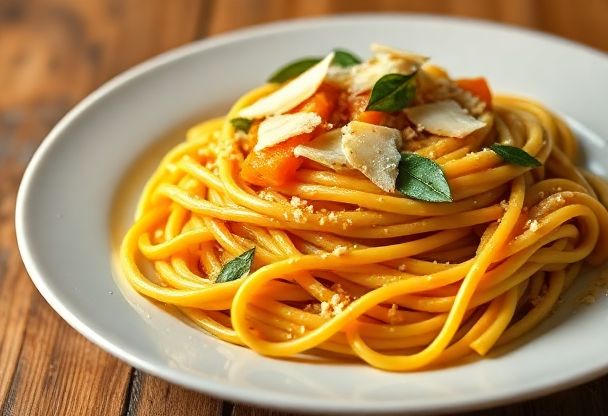 Pasta met Pompoen en Salieboter